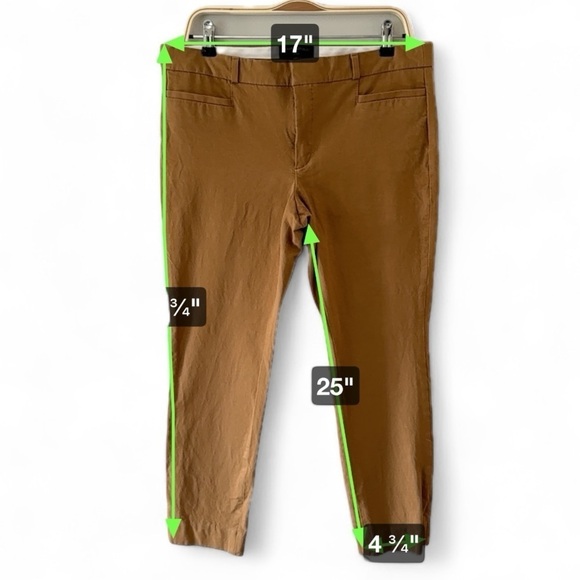 Banana Republic Sloan Fit Brown Stretchy Pants Size 12 Great Condition - Picture 7 of 7
